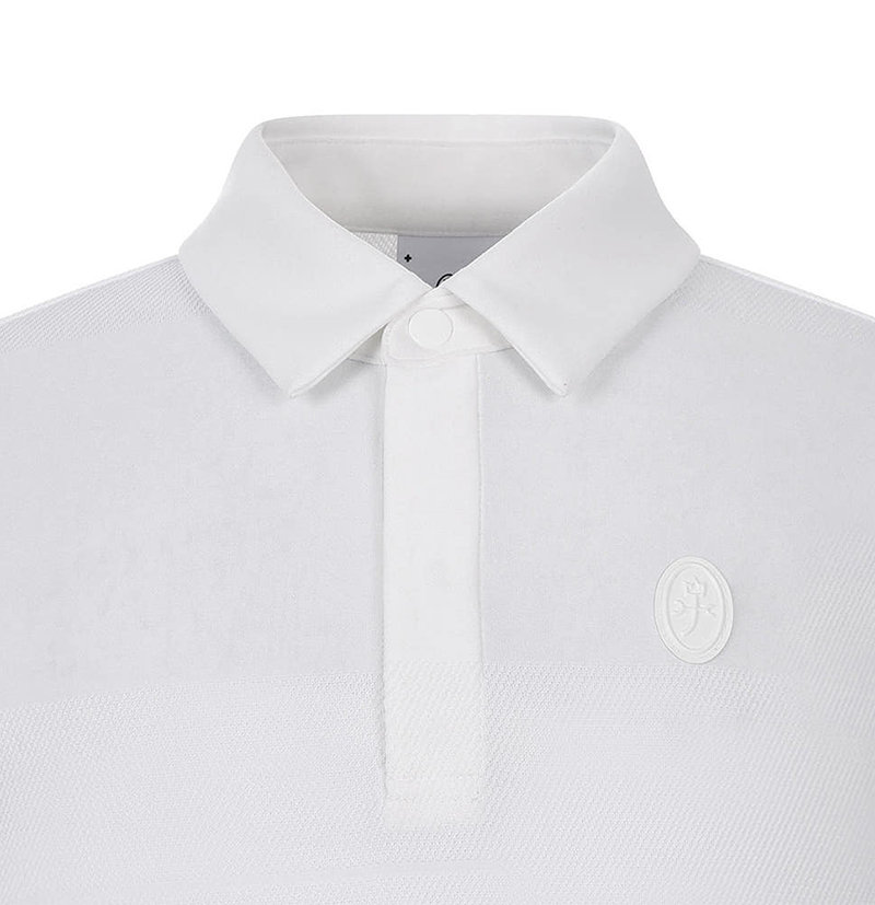 Castelbajac Men's Striped Jacquard Collared Short Sleeve T-shirt - 2 Colors