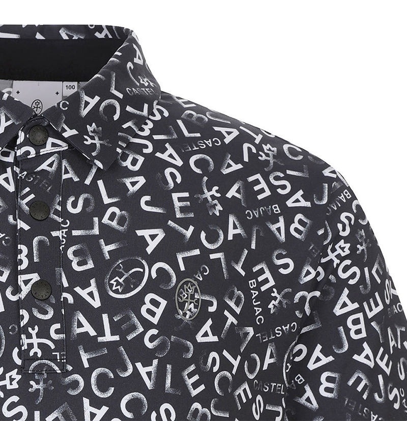 Castelbajac Men's Lettering Pattern Collared Short Sleeve T-shirt - 2 Colors