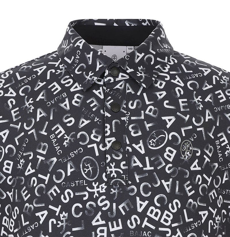 Castelbajac Men's Lettering Pattern Collared Short Sleeve T-shirt - 2 Colors