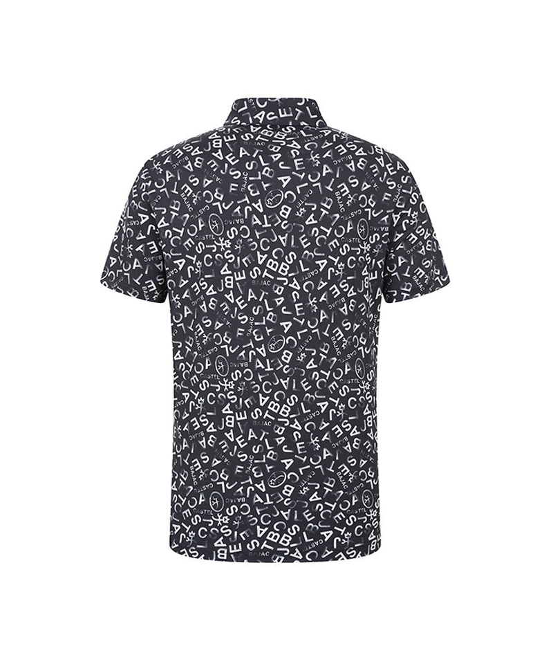 Castelbajac Men's Lettering Pattern Collared Short Sleeve T-shirt - 2 Colors