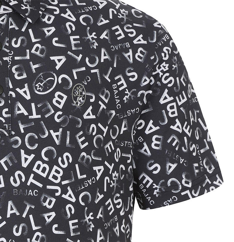 Castelbajac Men's Lettering Pattern Collared Short Sleeve T-shirt - 2 Colors