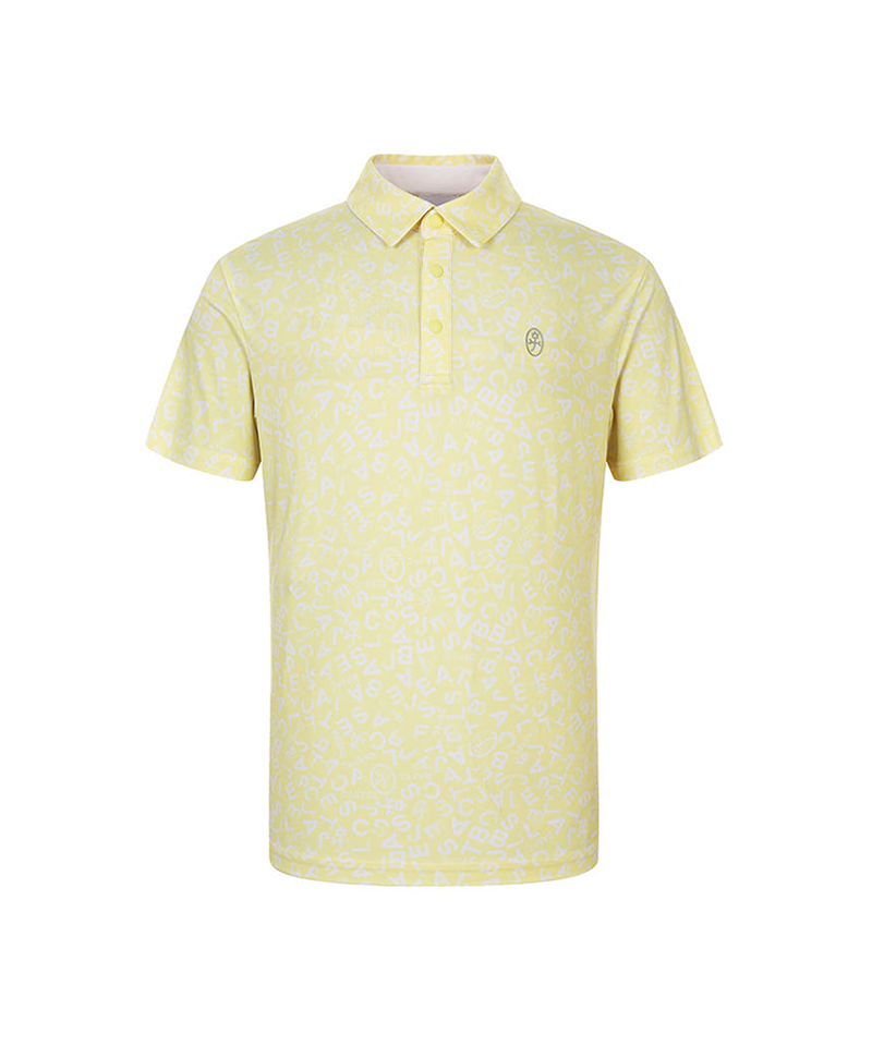 Castelbajac Men's Lettering Pattern Collared Short Sleeve T-shirt - 2 Colors