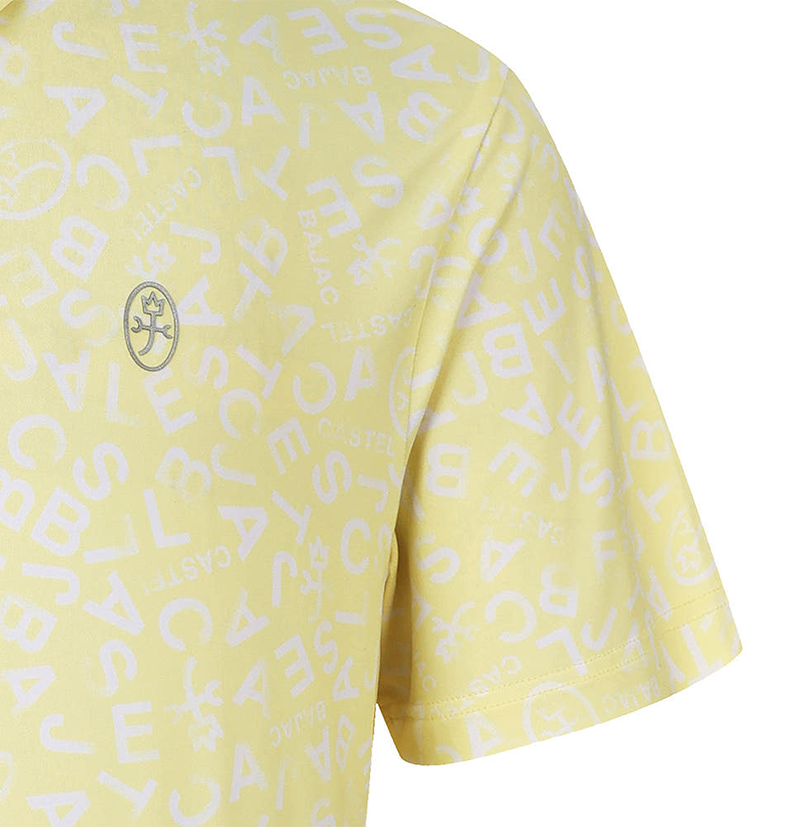 Castelbajac Men's Lettering Pattern Collared Short Sleeve T-shirt - 2 Colors