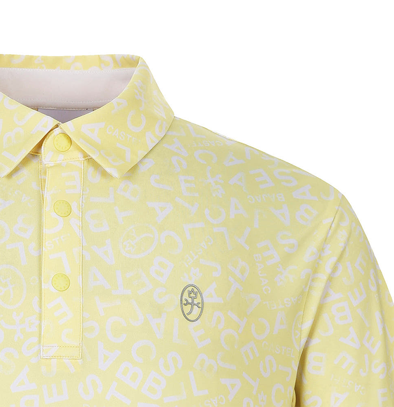 Castelbajac Men's Lettering Pattern Collared Short Sleeve T-shirt - 2 Colors