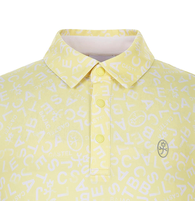 Castelbajac Men's Lettering Pattern Collared Short Sleeve T-shirt - 2 Colors