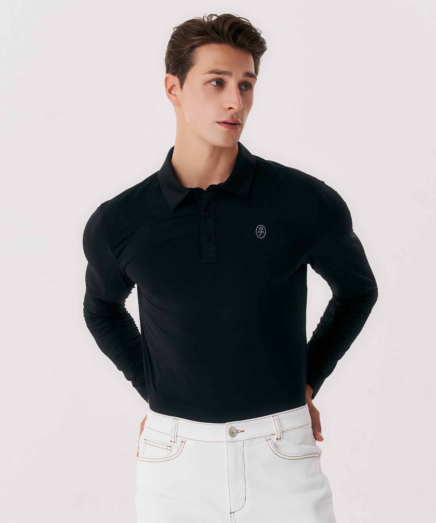 Castelbajac Men's Basic Collared T-Shirt - Black