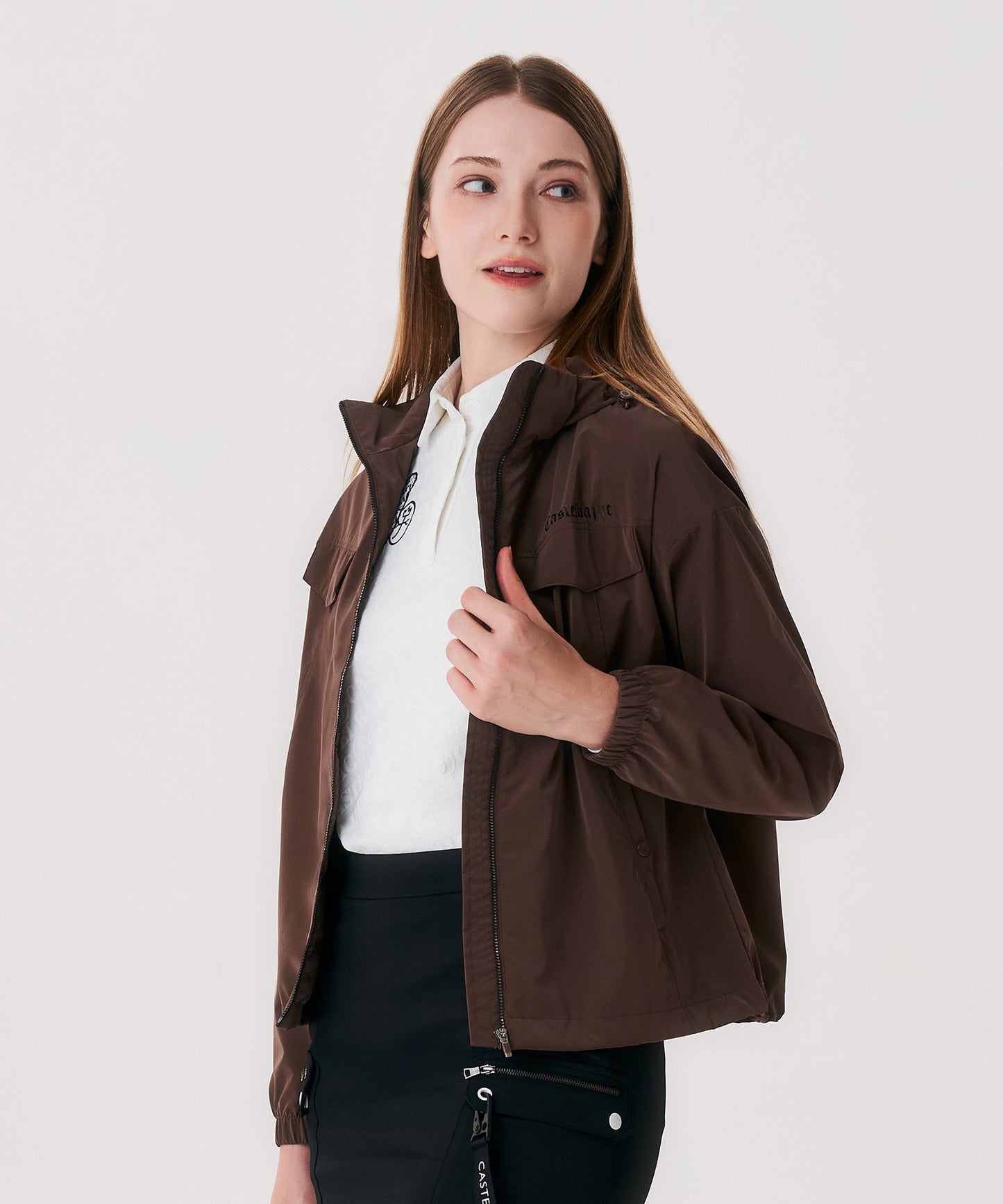 Castelbajac Women's Black Line Detachable Hooded Jumper - Brown