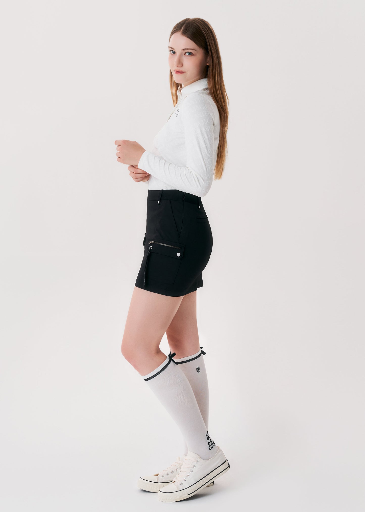 Women's Character Point Jacquard Collar T-Shirt - White