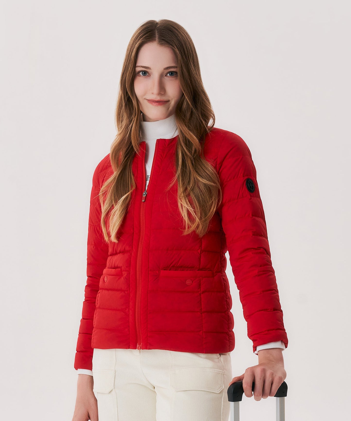Castelbajac Women's Lightweight Duck Down Padded Jumper - Red