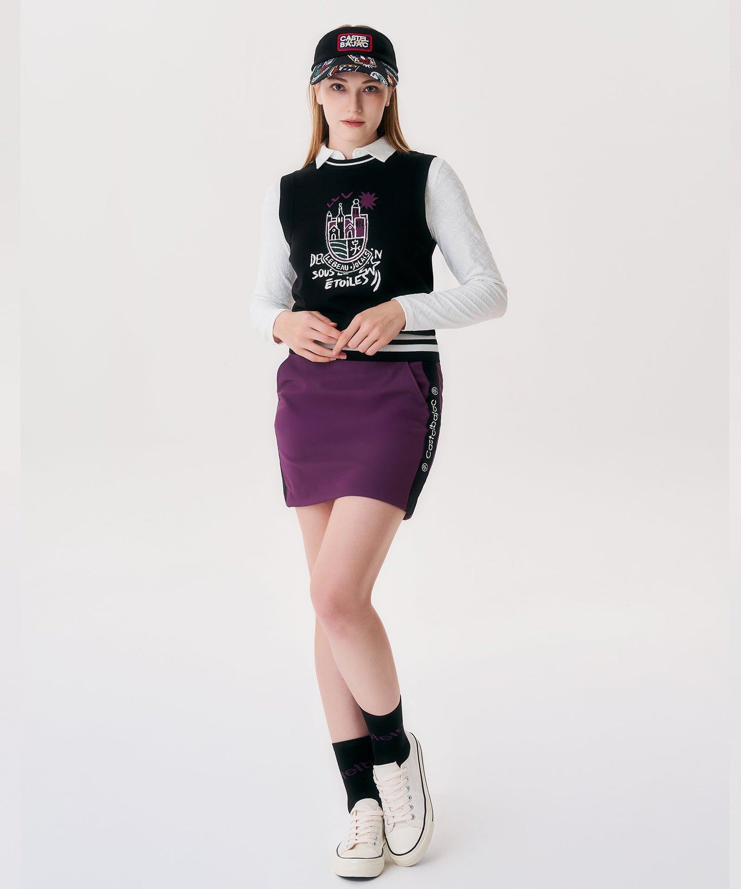 Castelbajac Women's Side Logo Culottes - Purple