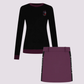Set3 Side Logo Culottes + Two-Color Jacquard Knit