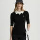 Castelbajac Women's ribbed Short-Sleeve Sweater - Black
